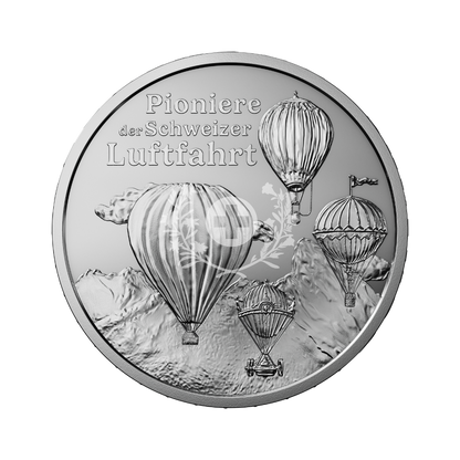 Pioneers of Swiss aviation Silver Proof Coin 2025 Swissmint