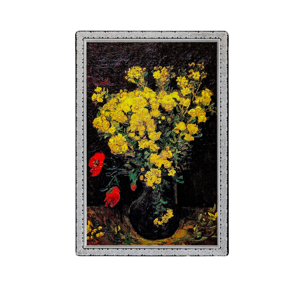 Poppy Flowers by Van Gogh Catch Me If You Canvas 1 Oz Silver Coin 2026 popcoins