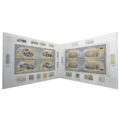 Porsche Auto Fantasy Note – Limited Uncut Sheet of 4 Iconic Collectible Banknotes