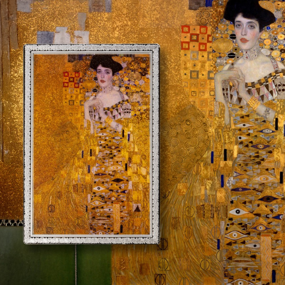 Portrait of Adele Bloch-Bauer I by Gustav Klimt Catch Me If You Canvas 1 Oz Silver Coin 2026 popcoins