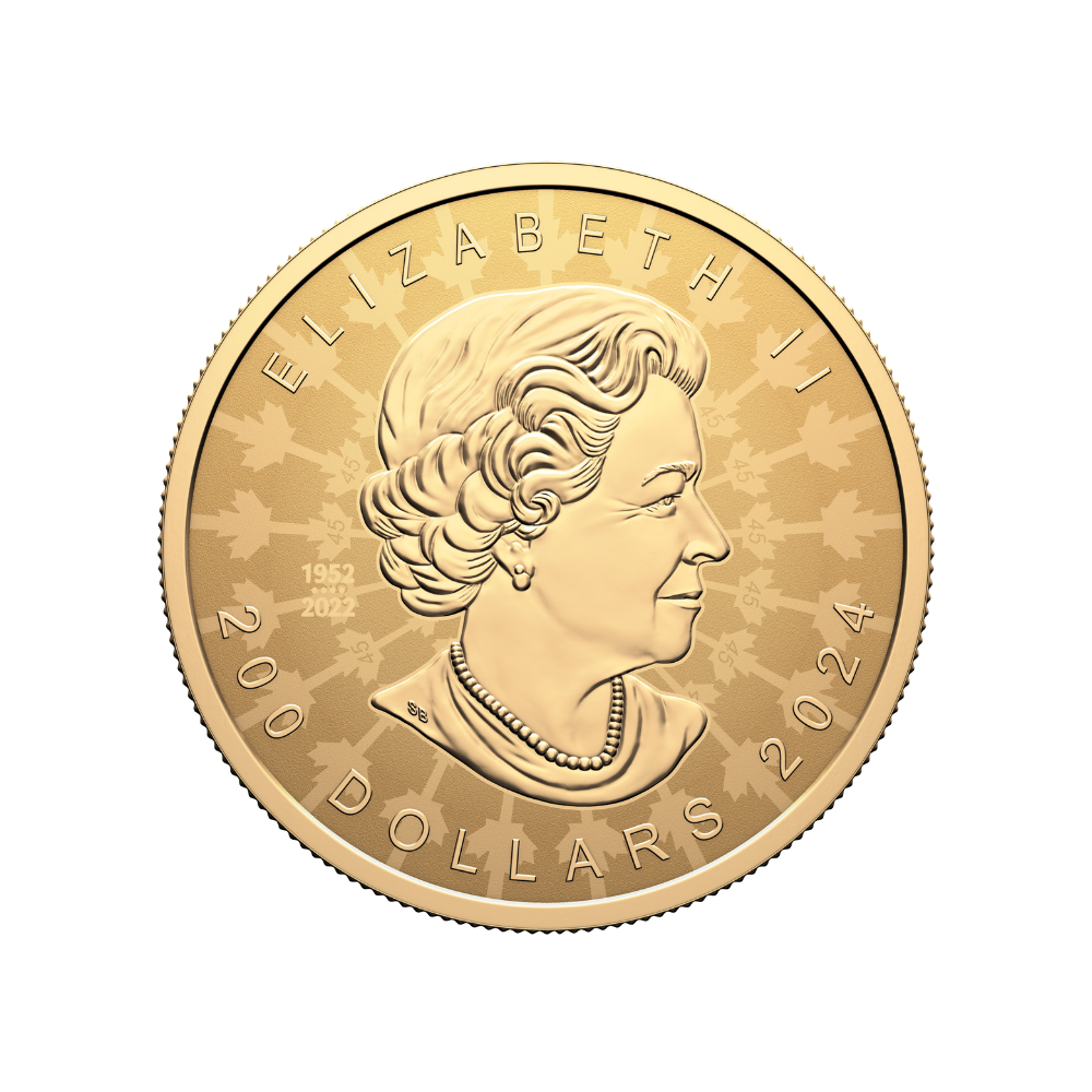 Proud Maple 2 Oz Pure Gold Coin Canada 2024 Royal Canadian Mint