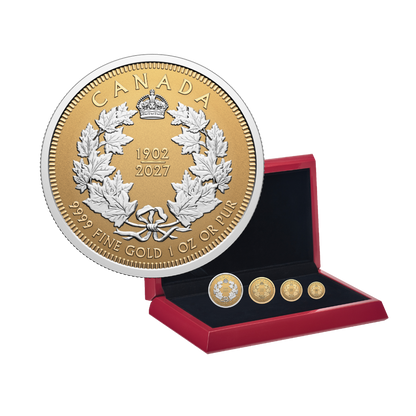 Pure Gold Fractional Set 125th Anniversary of the Coronation of King Edward VII Royal Canadian Mint
