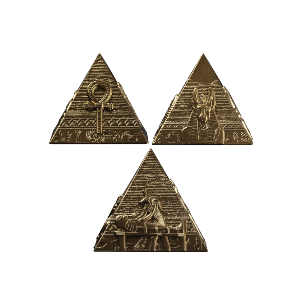 Pyramids of Giza 3 Coin Set 24k Gold Plating 2025
