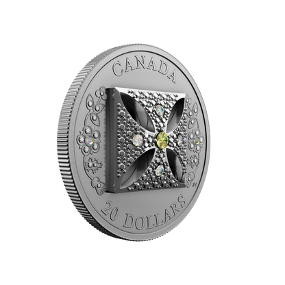 QUEEN ELIZABETH II DIAMOND DIADEM 1 Oz Silver Coin $20 Canada 2022