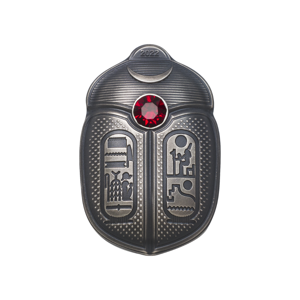 RAMSES II Scarab 1 Oz Silver Coin $5 Palau 2022