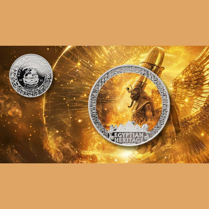 Ra Sun God Egyptian Heritage Series 1 Oz Silver Coin 2025 banner popcoins parthava coin