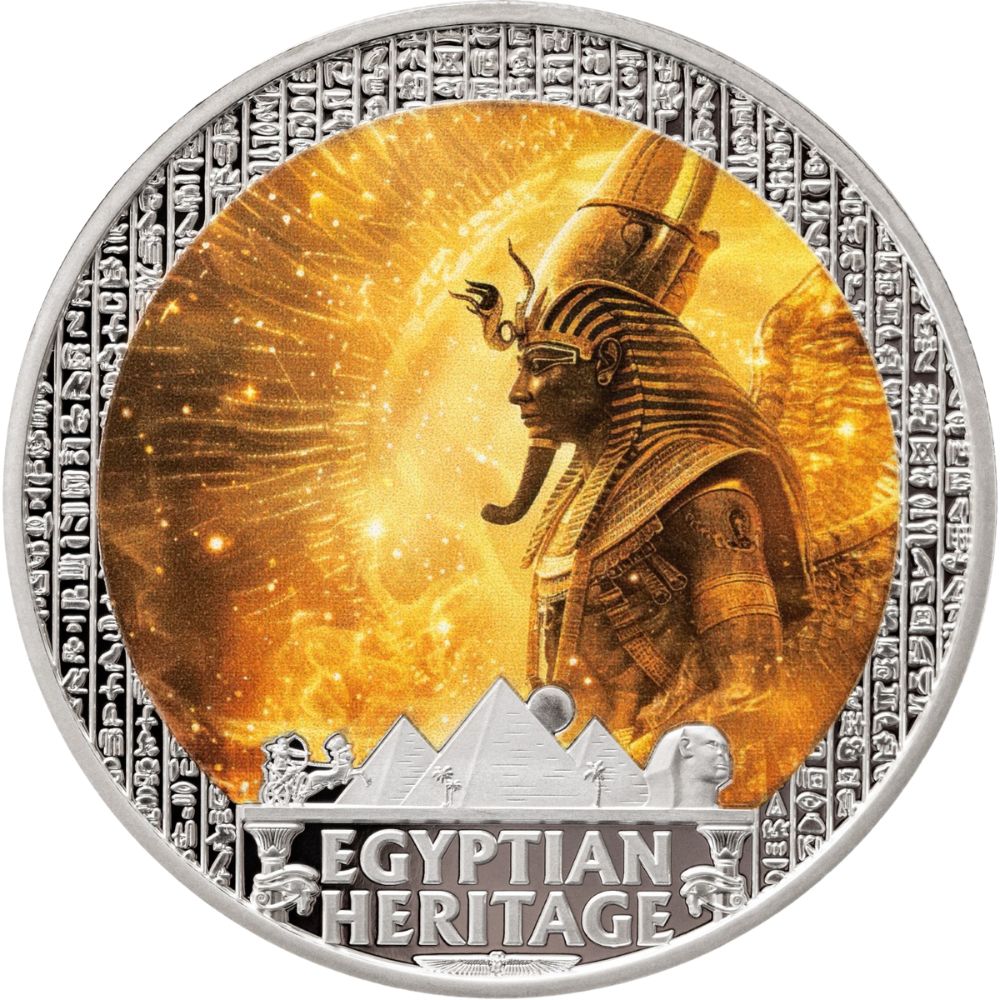 Ra Sun God Egyptian Heritage Series 1 Oz Silver Coin 2025 reverse popcoins parthava coin
