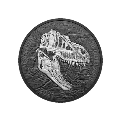 REAPER OF DEATH Discovering Dinosaurs 1 Oz Silver Coin $20 Canada 2021