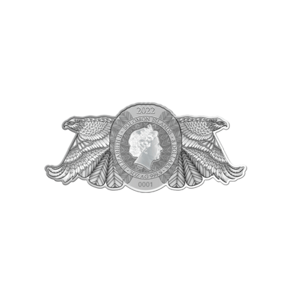 RED TAILED HAWK Shadow Hunters 3 Oz Silver Coin $8 Solomon Islands 2022