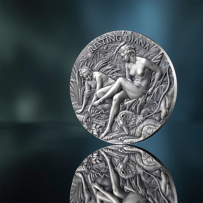 RESTING DIANA Celestial Beauty 2 Oz Silver Coin - PARTHAVA COIN