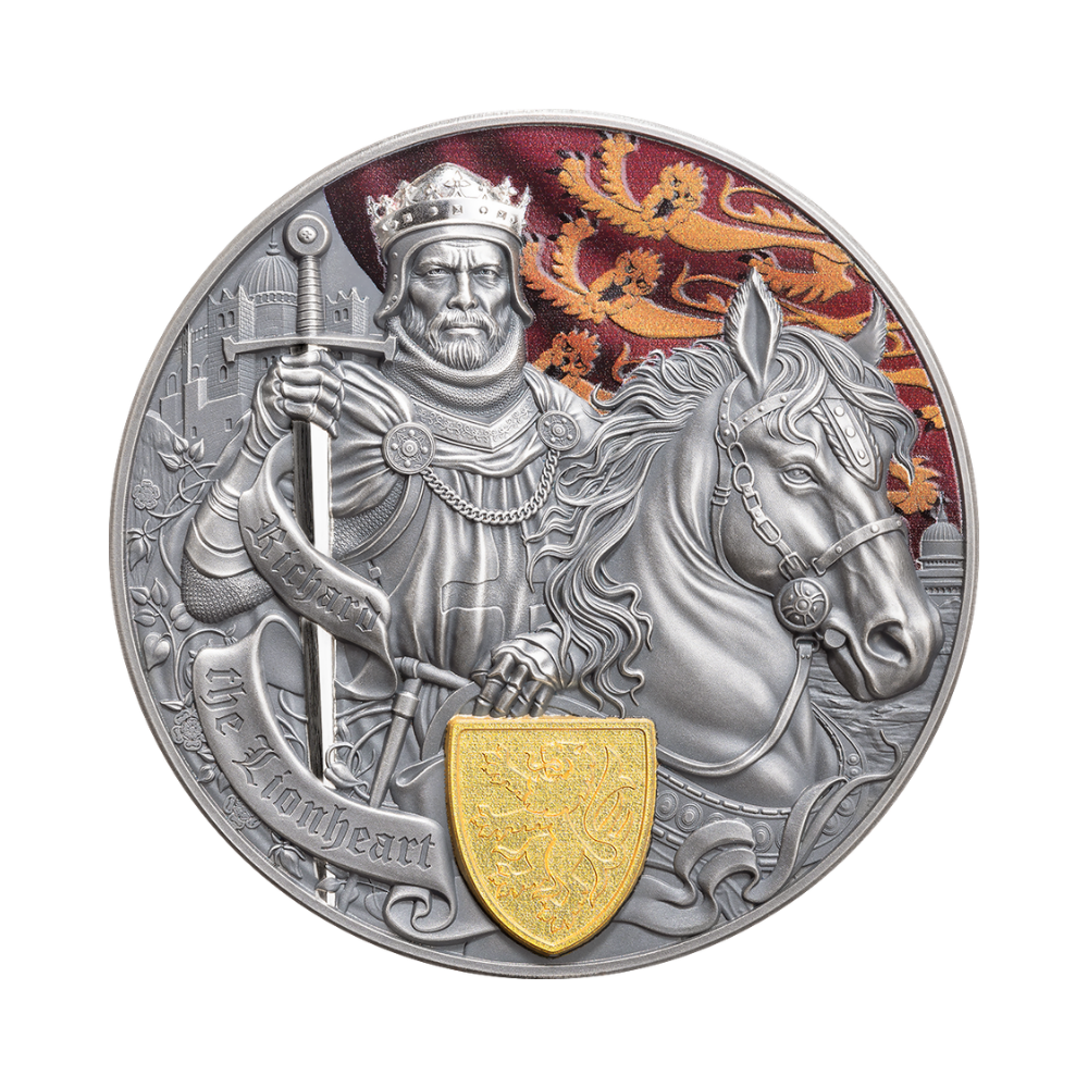 Richard The Lionheart Legends of Battlefield 2 Oz Silver Coin 2026 MINT XXI
