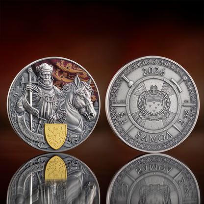 Richard The Lionheart Legends of Battlefield 2 Oz Silver Coin 2026 MINT XXI