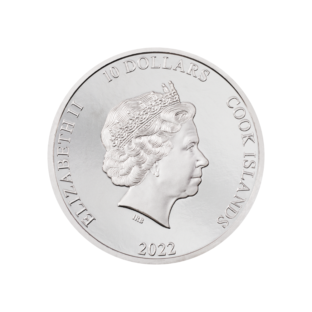 ROCK Silverland 2 Oz Silver Coin $10 Cook Islands 2022
