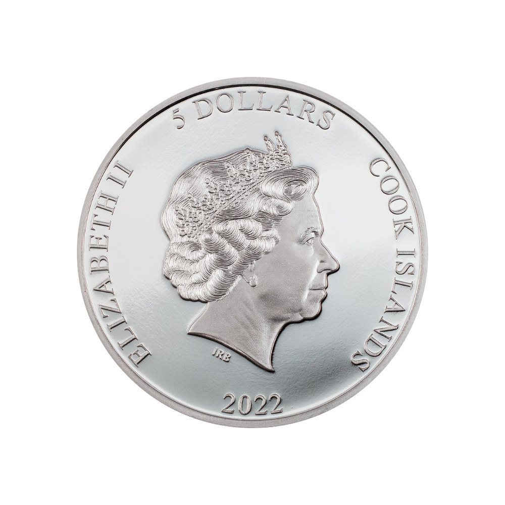 ROLLER Eclectic Nature Bird 1 Oz Silver Coin $5 Cook Islands 2022