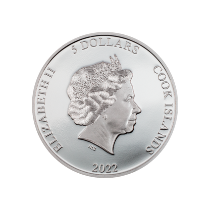 ROLLER Eclectic Nature Bird 1 Oz Silver Coin $5 Cook Islands 2022