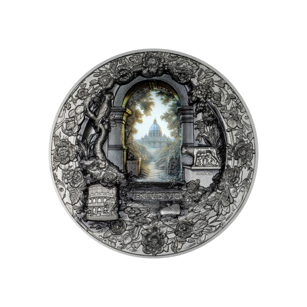 ROMA Monumental View Rome 3 Oz Silver Coin $20 Cook Islands 2024