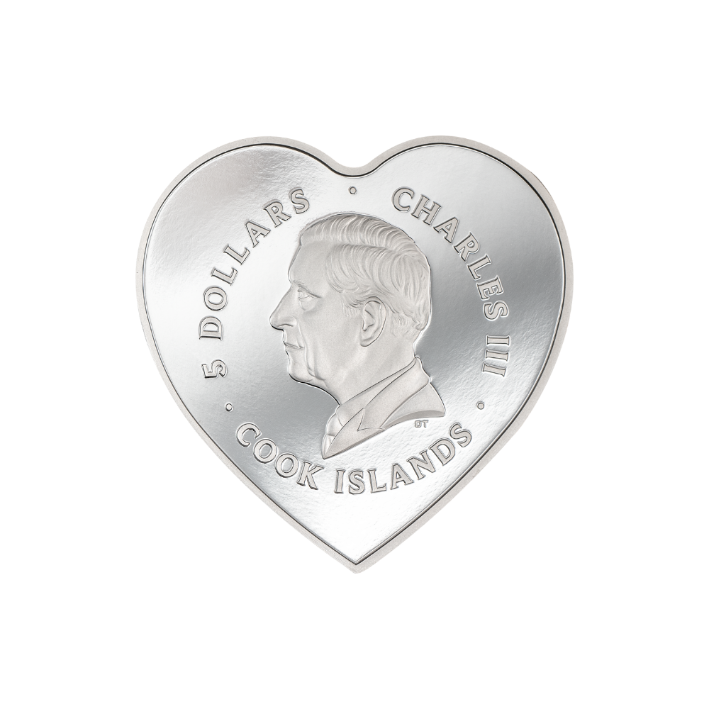 ROSES Brilliant Love Silver Coin $5 Cook Islands 2024
