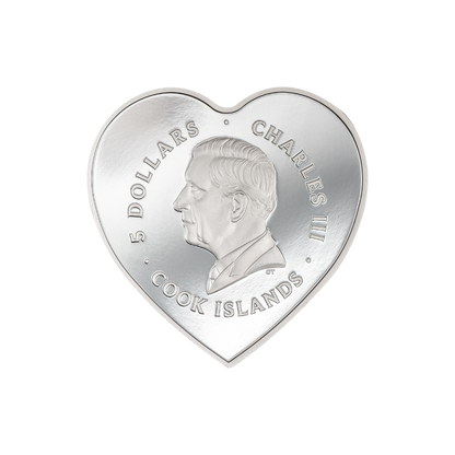 ROSES Brilliant Love Silver Coin $5 Cook Islands 2024