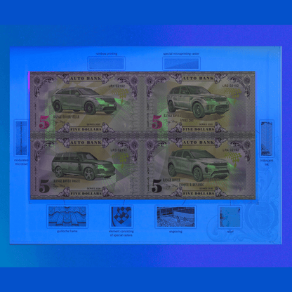 Range Rover Auto Fantasy Note – Limited Uncut Sheet of 4 Premium Collectible Banknotes