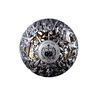 Revolution and Freedom Spherical 2 Oz Silver Coin 2026