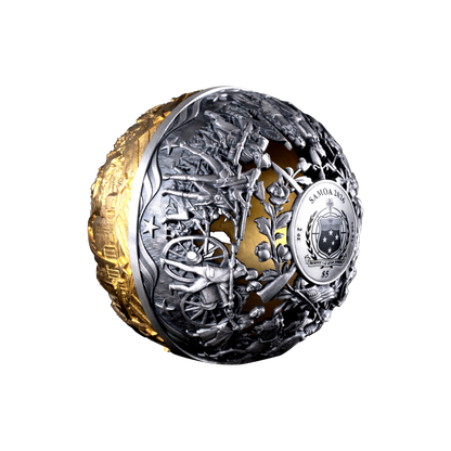 Revolution and Freedom Spherical 2 Oz Silver Coin 2026