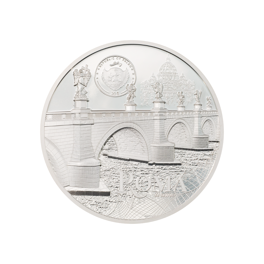 Roma Tiffany Art Metropolis Rome 3 Oz Silver Coin 2022