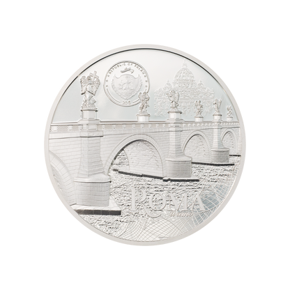 Roma Tiffany Art Metropolis Rome 3 Oz Silver Coin 2022