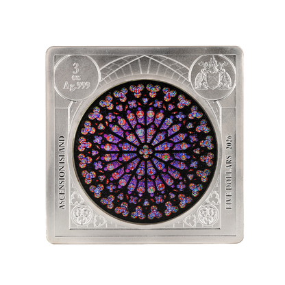 Rose Window Notre Dame 2026 Fine Silver Coin ROYAL CANADIAN MINT