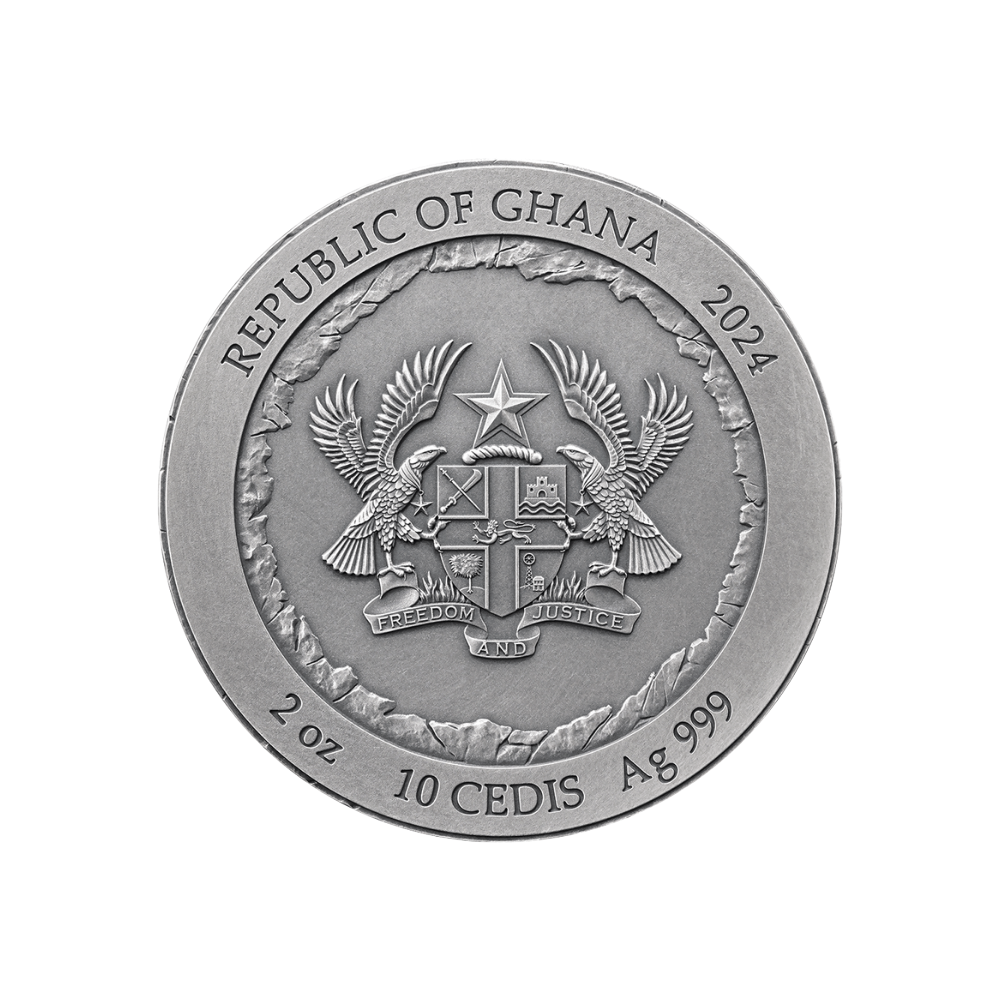 Rushmore Rock Cut Monuments Colored 2 Oz Silver Coin 2024