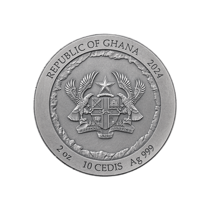 Rushmore Rock Cut Monuments Colored 2 Oz Silver Coin 2024