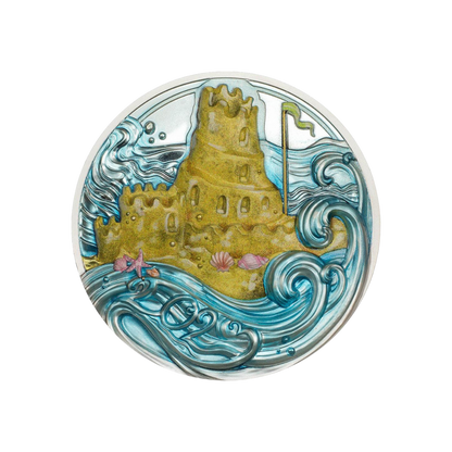 SANDCASTLE Childhood Memories 3 Oz Silver Coin $20 Palau 2023