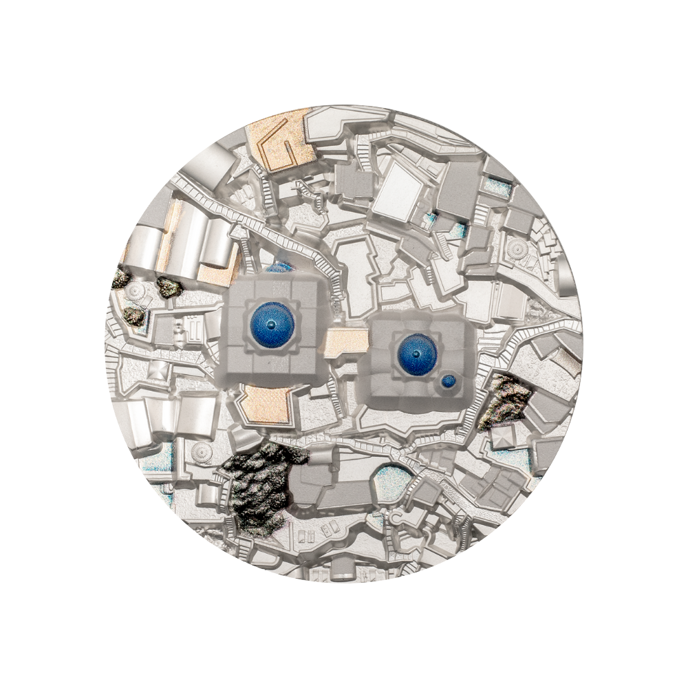 SANTORINI Bucket List 5 Oz Silver Coin $25 Cook Islands 2024