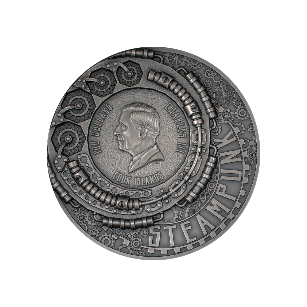 SCIENCE LAB Steampunk 1 Kg Kilo Silver Coin $100 Cook Islands 2025