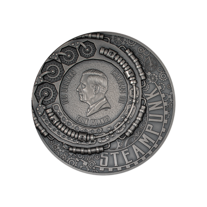 SCIENCE LAB Steampunk 1 Kg Kilo Silver Coin $100 Cook Islands 2025