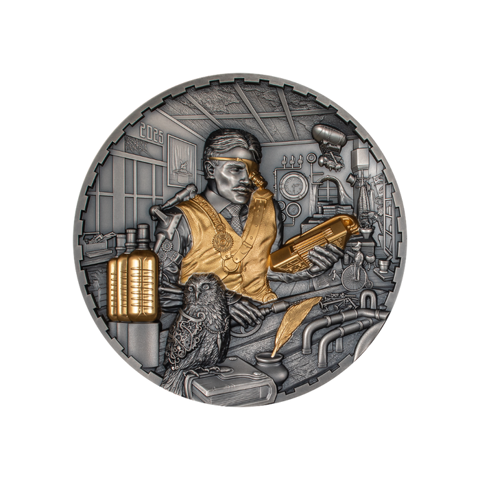 SCIENCE LAB Steampunk 1 Kg Kilo Silver Coin $100 Cook Islands 2025 ...
