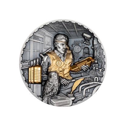SCIENCE LAB Steampunk 3 Oz Silver Coin $20 Cook Islands 2023