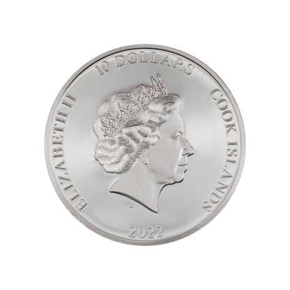 SENJUTSU Iron Maiden 2 Oz Silver Coin $10 Cook Islands 2022