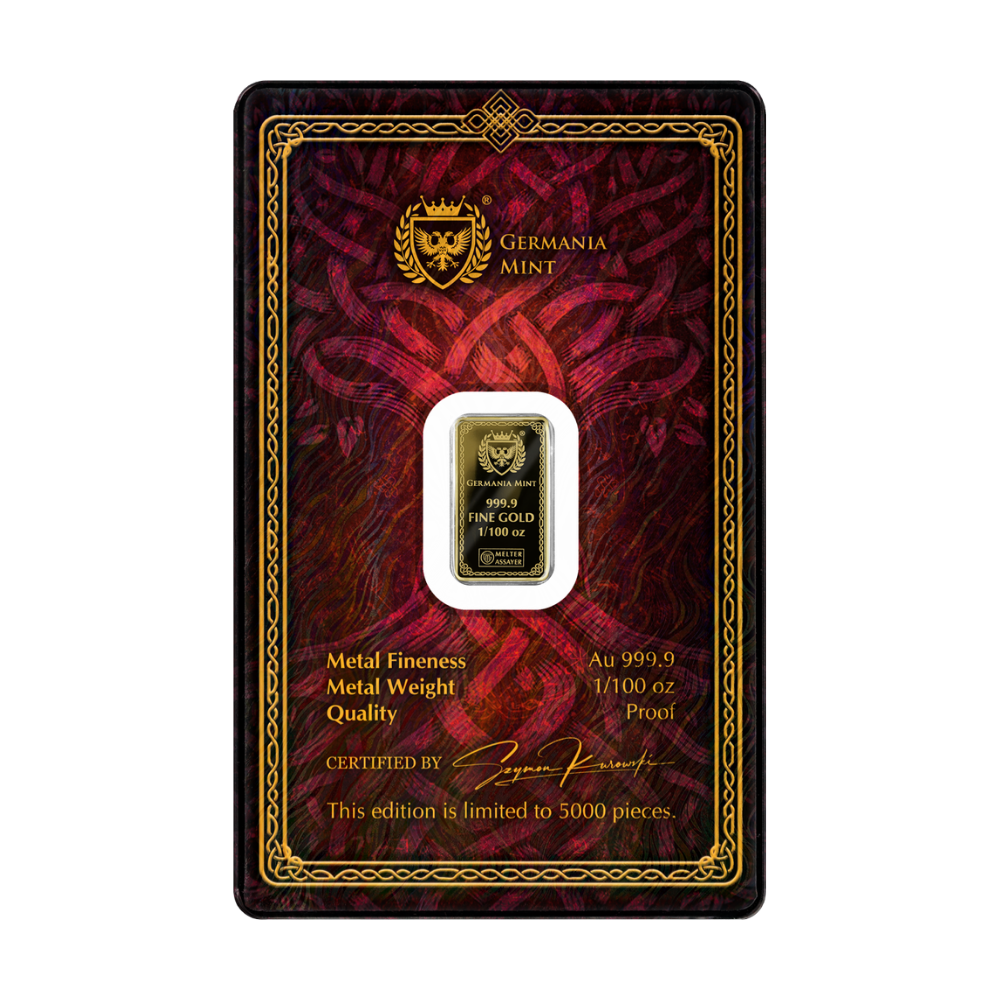 Sif Gods of Germania Gold Bar 2026 Germania Mint