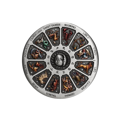 SIGNS OF THE ZODIAC 5 Oz Silver Coin $5 Tuvalu 2021