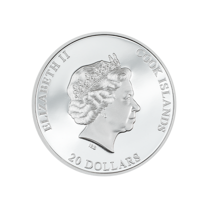SILVER BURST 3 Oz Silver Coin $20 Cook Islands 2023