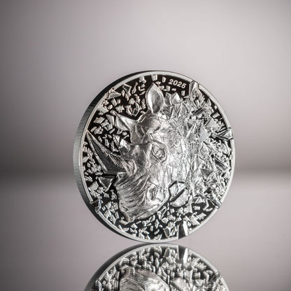 Silver Burst Rhino 3 Oz Silver Coin 2025 gallery - Parthava Coin