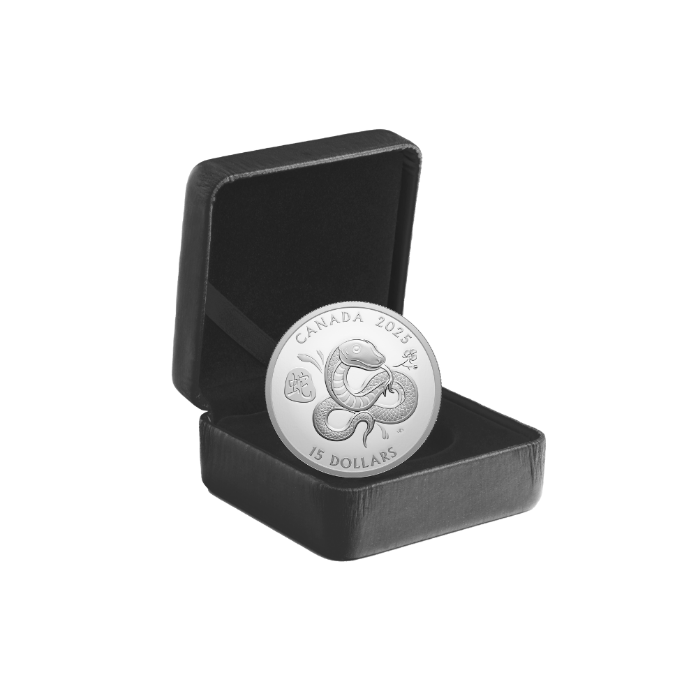 SNAKE Lunar Year 1 Oz Silver Coin $15 Canada 2025