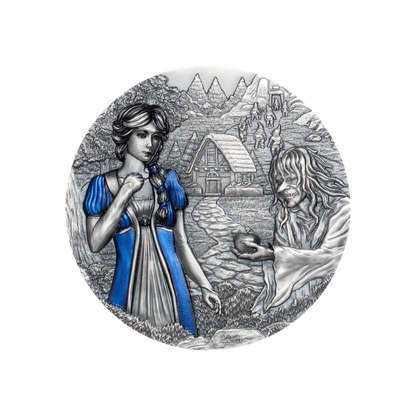 SNOW WHITE Fairy Tales Fables 3 Oz Silver Coin $20 Cook Islands 2021