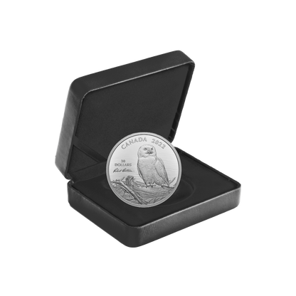 SNOWY OWL ON DRIFTWOOD By Robert Bateman 2 Oz Silver Coin $30 Canada 2022