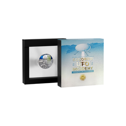 SOCORRO UFO INCIDENT Interstellar Phenomena 2 Oz Silver Coin 2000 Francs Cameroon 2025