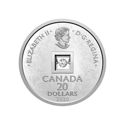SPARKLE OF THE HEART Dancing Diamond Silver Coin $20 Canada 2020