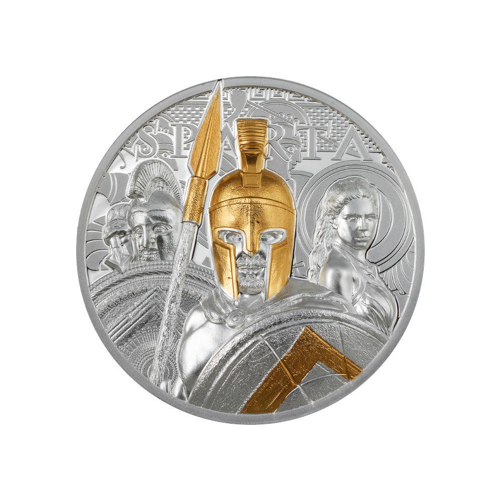 SPARTA 3 Oz Silver Coin $20 Cook Islands 2023