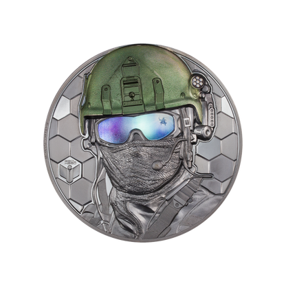 SPECIAL FORCES Real Heroes 1 Kg Kilo Silver Coin $100 Cook Islands 2022