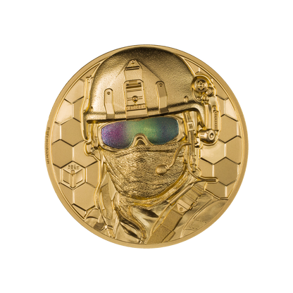 SPECIAL FORCES Real Heroes 1 Oz Gold Coin $250 Cook Islands 2022