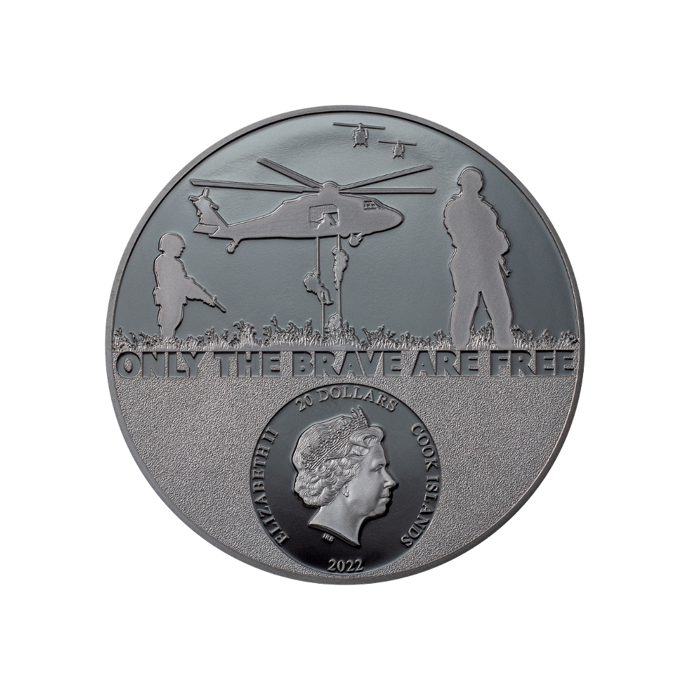 SPECIAL FORCES Real Heroes 3 Oz Silver Coin $20 Cook Islands 2022